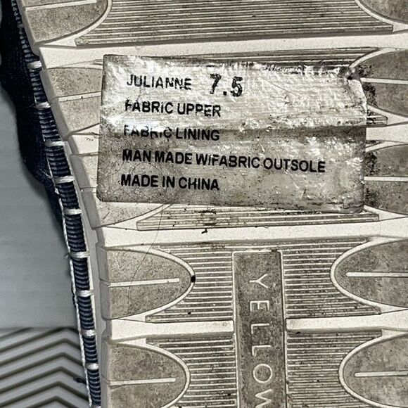 Yellow box Julianne Slip On Sneaker Wmns Sz 7.5 Denim Twist Burlap Thick Soles - Picture 8 of 9